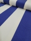 Preview: Baumwolle- Streifen, breit- blau-ecru
